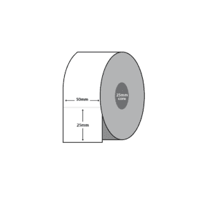 50x25 Thermal Paper Removable 1"