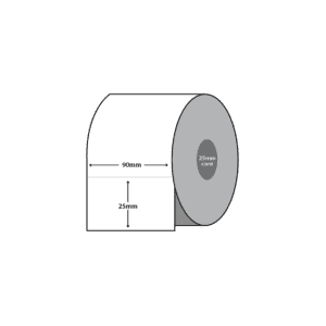 90x25 Thermal Paper Removable 1"